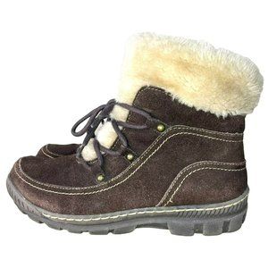 Baretraps Deelya Brown Suede Ankle Winter Boots Women's 9.5M